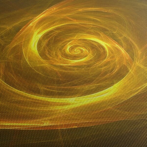 Tabloul cu spirala abstractă în galben (90x60 cm)
