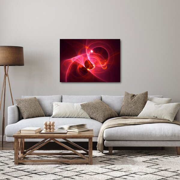 Tabloul modern cu abstacție roz (70x50 cm)
