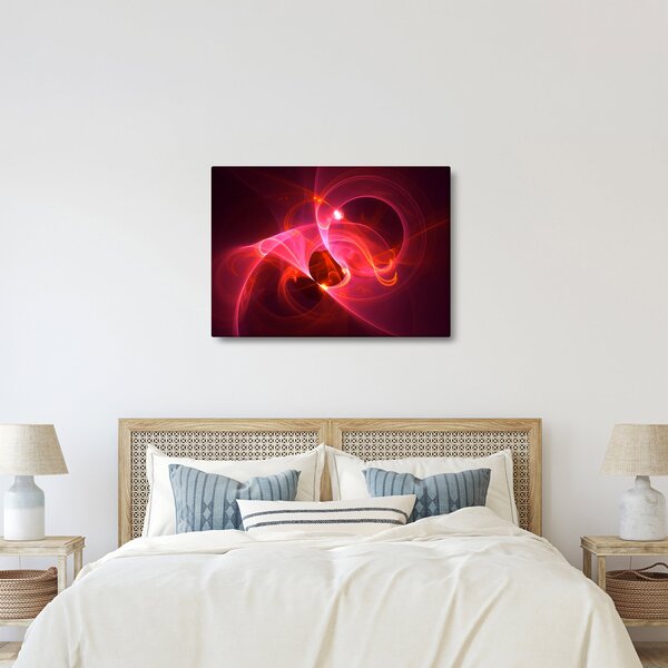 Tabloul modern cu abstacție roz (70x50 cm)