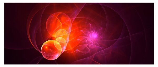 Tabloul modern cu abstracțiune roz (120x50 cm)