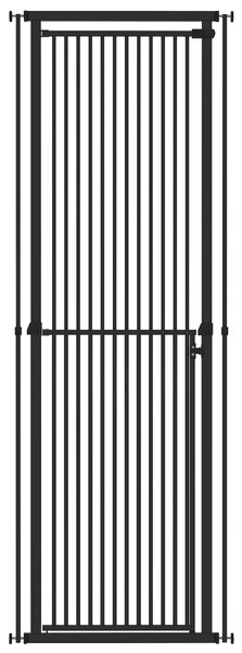 PawHut Poartă de Siguranță Extensibilă pentru Câini, Înălțime 112-200 cm, Distanță Îngustă între Bare 3,5 cm, pentru Scări și Uși, Negru | Aosom Romania