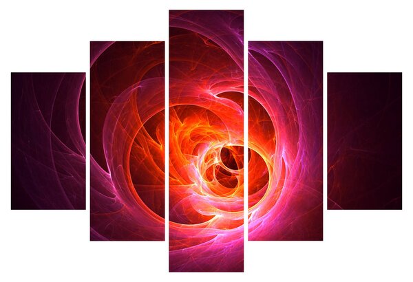 Tabloul modern cu abstracțiune roz (150x105 cm)