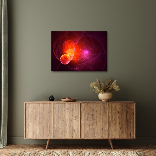 Tabloul modern cu abstracțiune roz (70x50 cm)