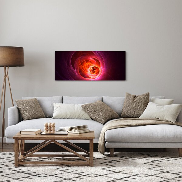 Tabloul modern cu abstracțiune roz (120x50 cm)