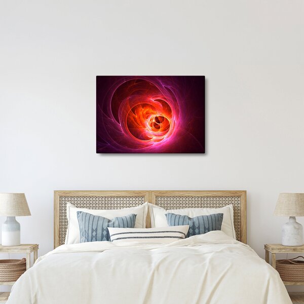 Tabloul modern cu abstracțiune roz (70x50 cm)