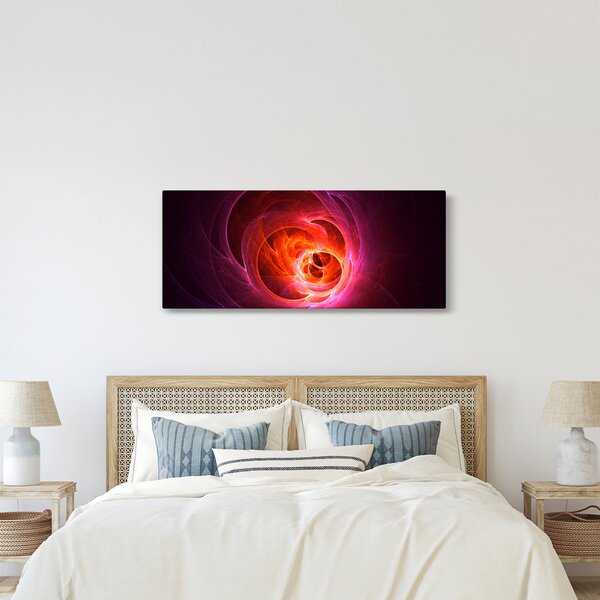 Tabloul modern cu abstracțiune roz (120x50 cm)