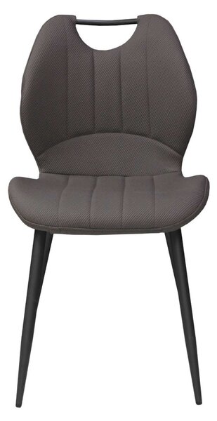 Scaun Bucătărie Topra Maro, tapițat cu piele sintetică, picioare metalice negre, 87×47×41 cm