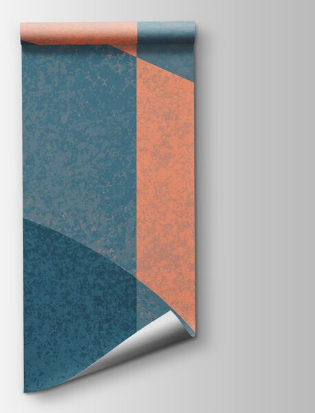 Fototapet Model geometric albastru și roz, Fototapet abstracte, Fototapet populare - Tapeko.ro