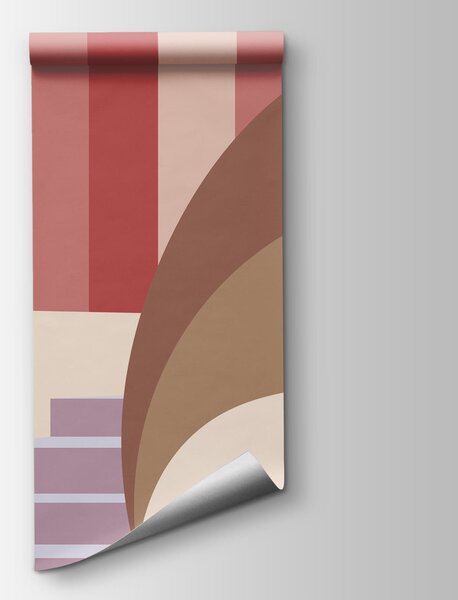 Fototapet Peisaj colorat cu scări și copaci, Fototapet abstracte, Fototapet populare - Tapeko.ro