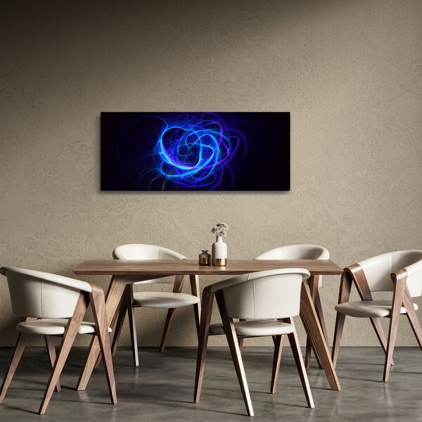 Tabloul cu ghem albastru abstract (120x50 cm)