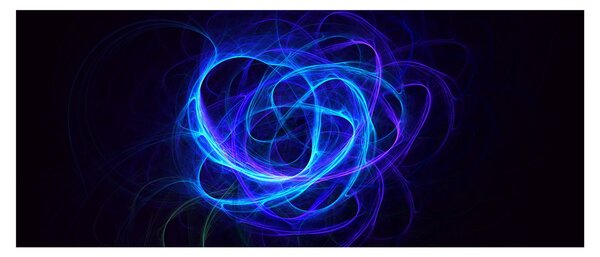 Tabloul cu ghem albastru abstract (120x50 cm)