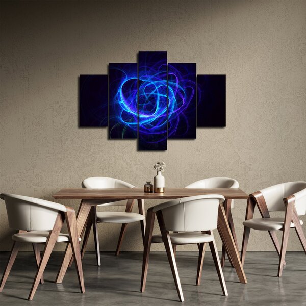 Tabloul cu ghem albastru abstract (150x105 cm)