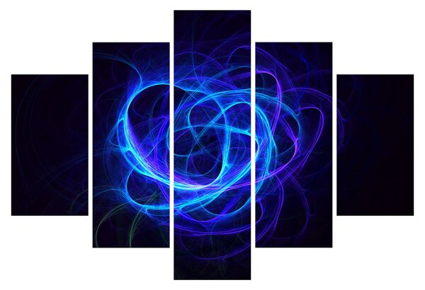 Tabloul cu ghem albastru abstract (150x105 cm)