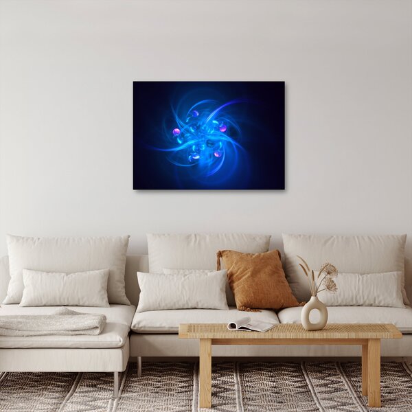 Tabloul modern cu abstracțiune albastră (70x50 cm)