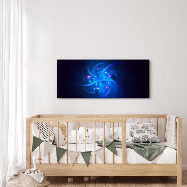 Tabloul modern cu abstracțiune albastră (120x50 cm)