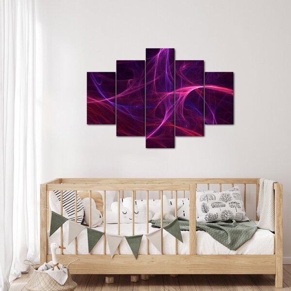 Tabloul abstract cu linii curbe (150x105 cm)