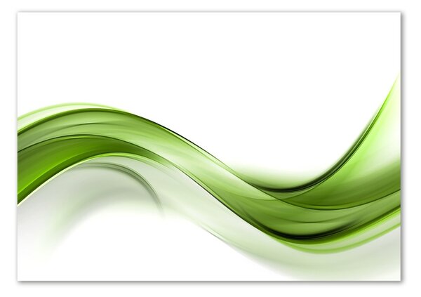 Tablou sticlă undă verde