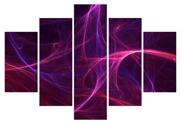Tabloul abstract cu linii curbe (150x105 cm)