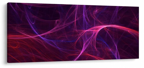 Tabloul abstract cu linii curbe (120x50 cm)