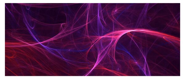 Tabloul abstract cu linii curbe (120x50 cm)