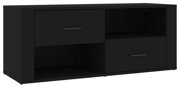 Comodă TV, negru, 100x35x40 cm, lemn prelucrat