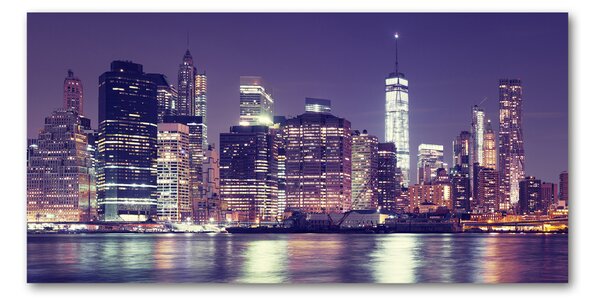 Tablou din Sticlă New York, pe timp de noapte