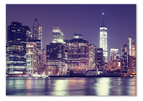 Tablou din Sticlă New York, pe timp de noapte