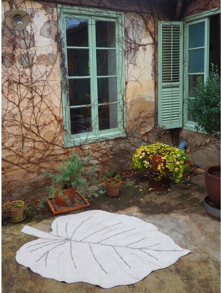 Covor pentru copii bej lavabil/țesut manual din bumbac 120x180 cm Monstera Natural – Lorena Canals
