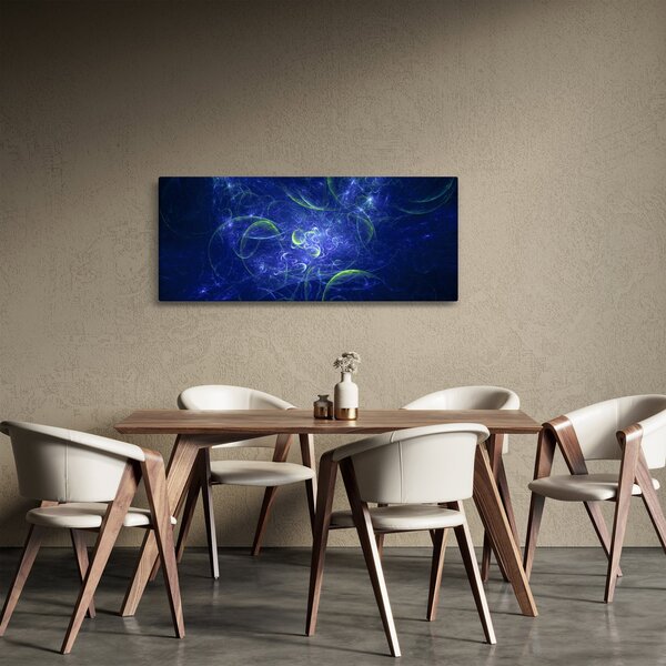Tablou - abstracție albastră (120x50 cm)