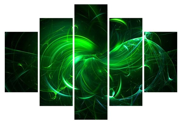 Tablou - abstracție verde (150x105 cm)