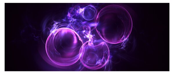 Tablou abstract cu bulbuci (120x50 cm)