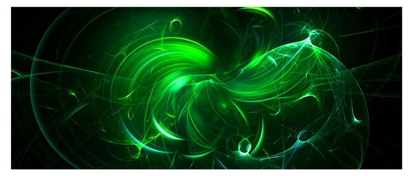 Tablou - abstracție verde (120x50 cm)