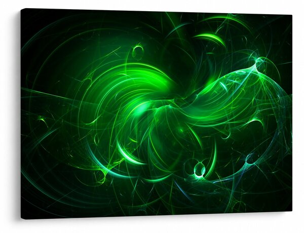 Tablou - abstracție verde (70x50 cm)