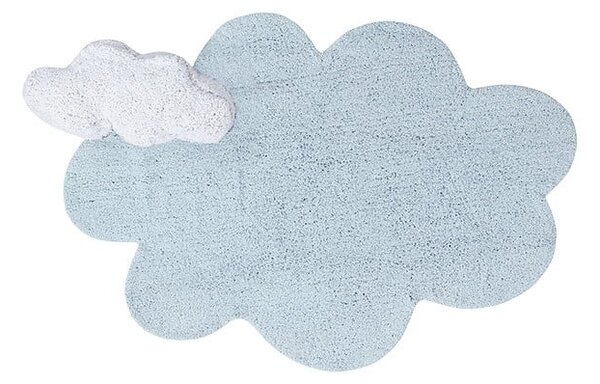 Covor pentru copii albastru deschis lavabil/țesut manual din bumbac 110x170 cm Puffy Dream – Lorena Canals