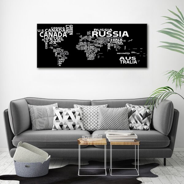 Imprimare tablou canvas Harta subtitrării Mondiale