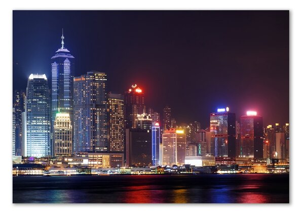 Imagine de sticlă Hong Kong pe timp de noapte