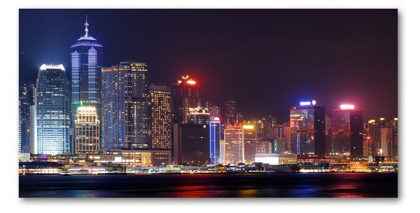 Imagine de sticlă Hong Kong pe timp de noapte