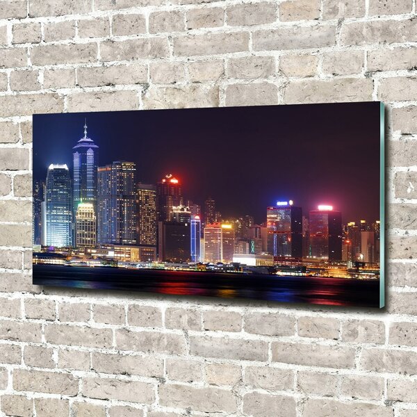 Imagine de sticlă Hong Kong pe timp de noapte