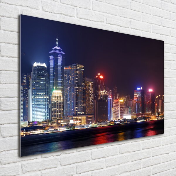 Imagine de sticlă Hong Kong pe timp de noapte