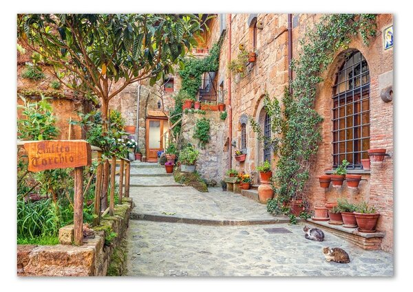 Tablou Printat Pe Sticlă străzile italiene