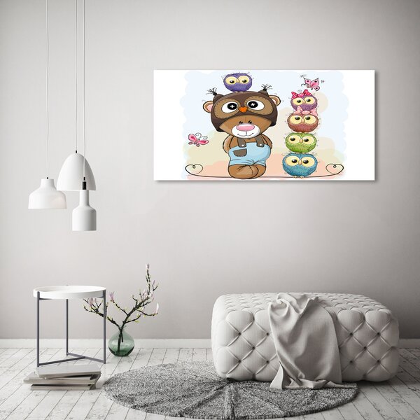 Imprimare tablou canvas Ursul și Owl