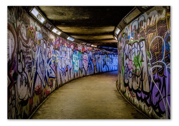 Tablou din Sticlă Graffiti în metrou