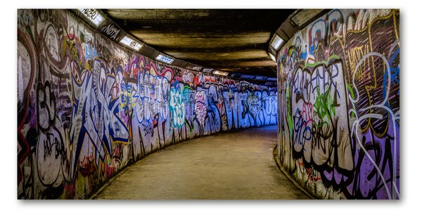 Tablou din Sticlă Graffiti în metrou