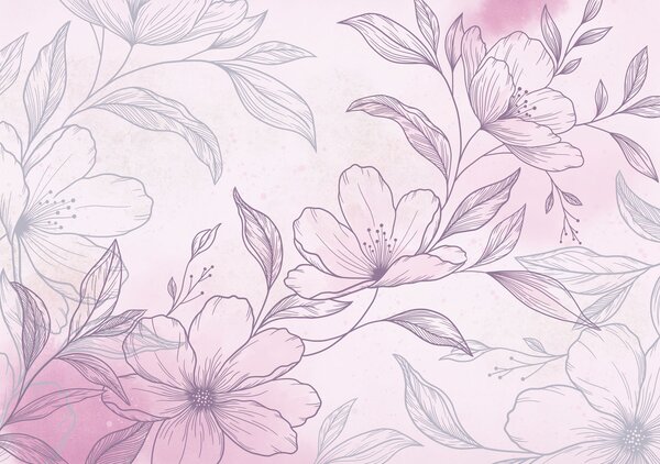 Fototapet Flori delicate pe un fundal delicat, Fototapet flori, Fototapet populare, t00831v3 - Tapeko.ro