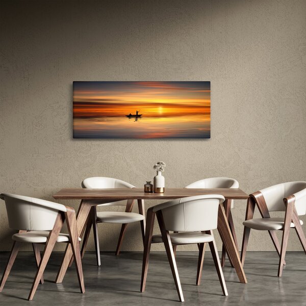 Tablou - cu barca (120x50 cm)