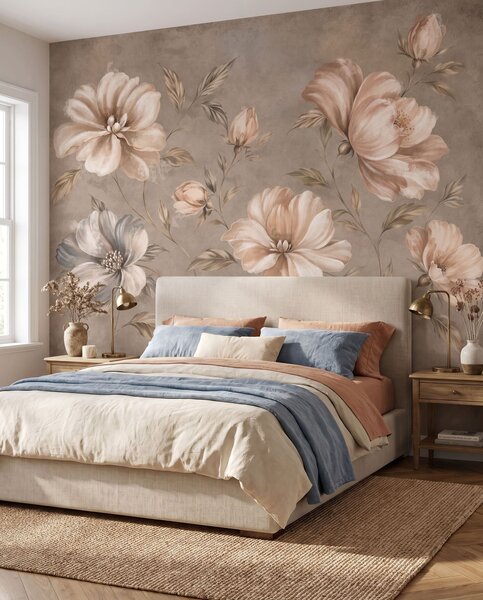Tapet O îmbrățișare blândă, Fototapet Flori, w05958 : Uwalls.ro