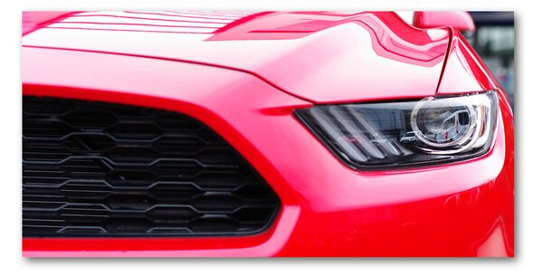 Tablou pe pe sticlă mustang roșu