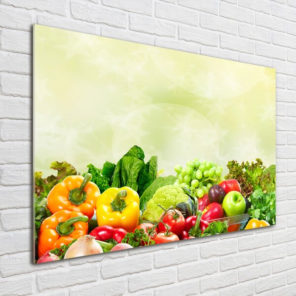 Fotografie imprimată pe sticlă legume