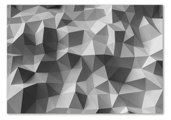 Tablou sticlă triunghiuri abstractizare