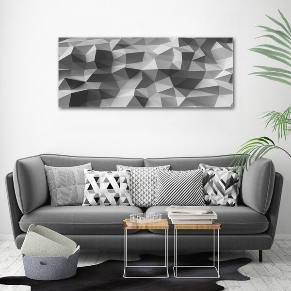 Print pe pânză triunghiuri abstractizare